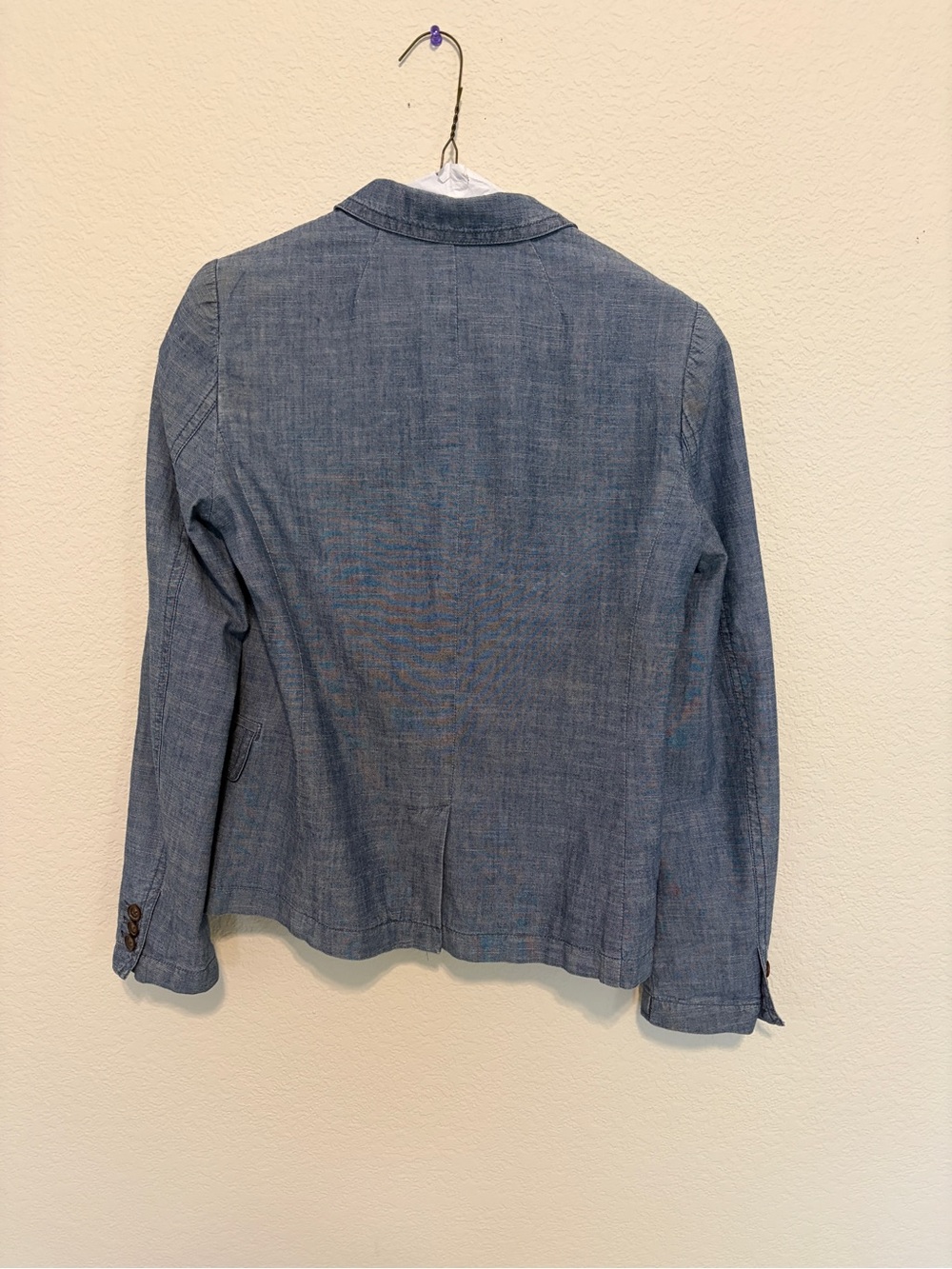J. Crew Chambray-Style Blue Two-Button Blazer 4 - Picture 2 of 5